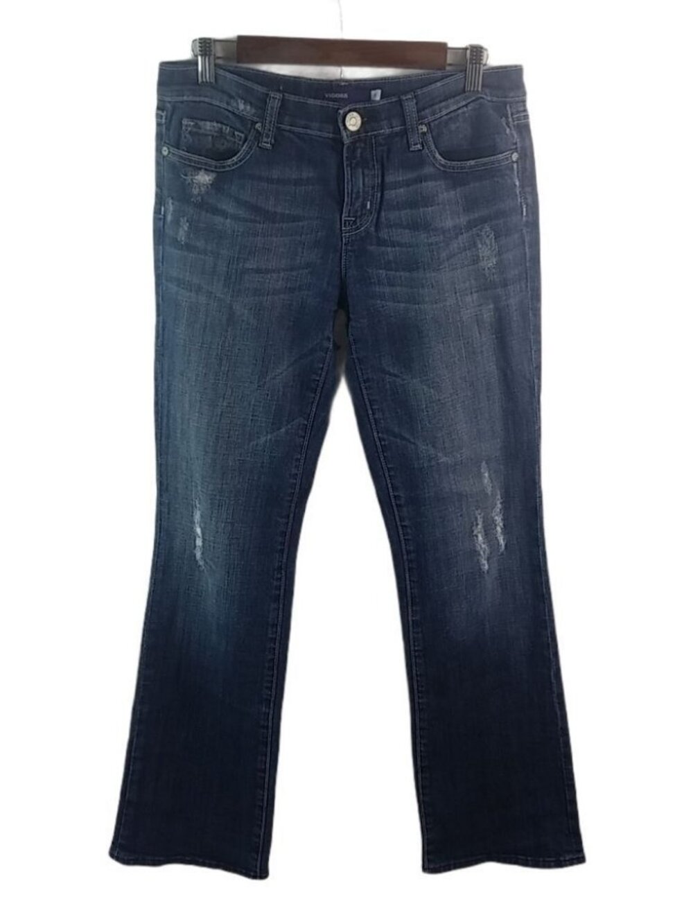 Vigoss London Boot 7 Distressed Dark Wash Jeans